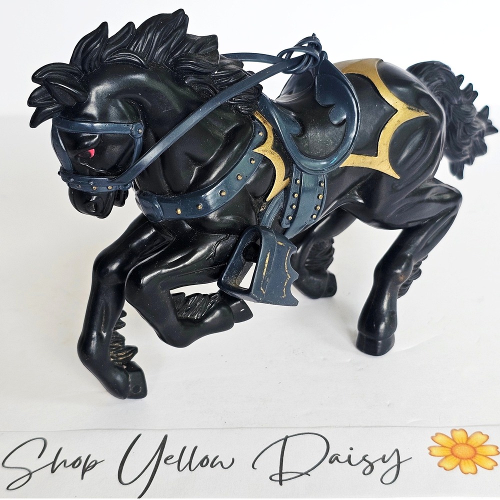 Vintage Batman Dark Knight Bat-Horse Stallion Action Figure Accessory Black Gold